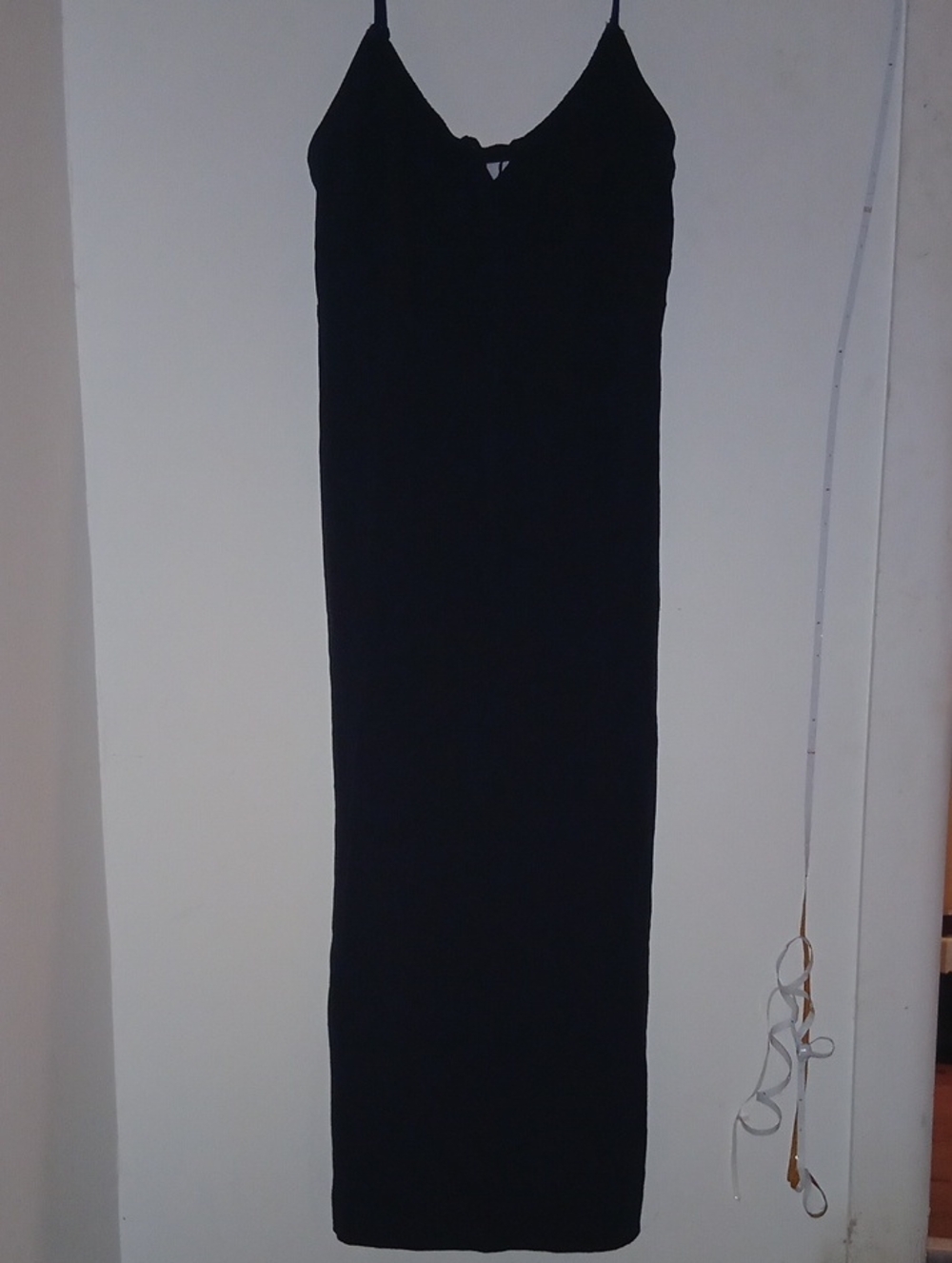 Old Navy Cami Black Slip Maxi Dress with Spaghetti Straps Size S